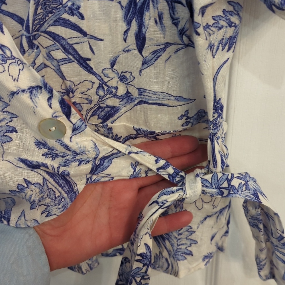 H&M Crossober Blouse Linen - Picture 2 of 11